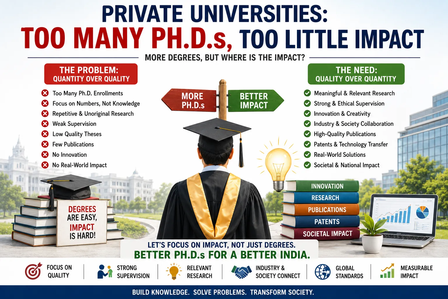 Private Universities:  Too Many Ph.D.s, Too Little Impact