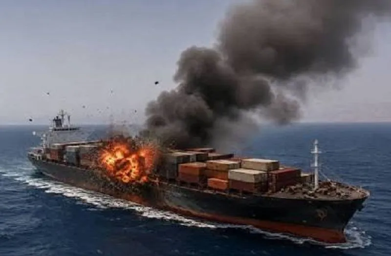 British military says crew abandons container ship earlier attacked by Iran
