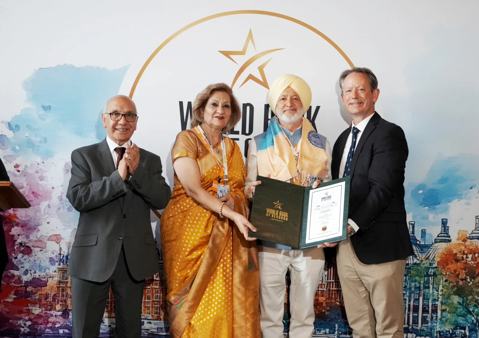 DBU Chancellor Dr Zora Singh Honoured at World Book of Records Summit in UK Parliament