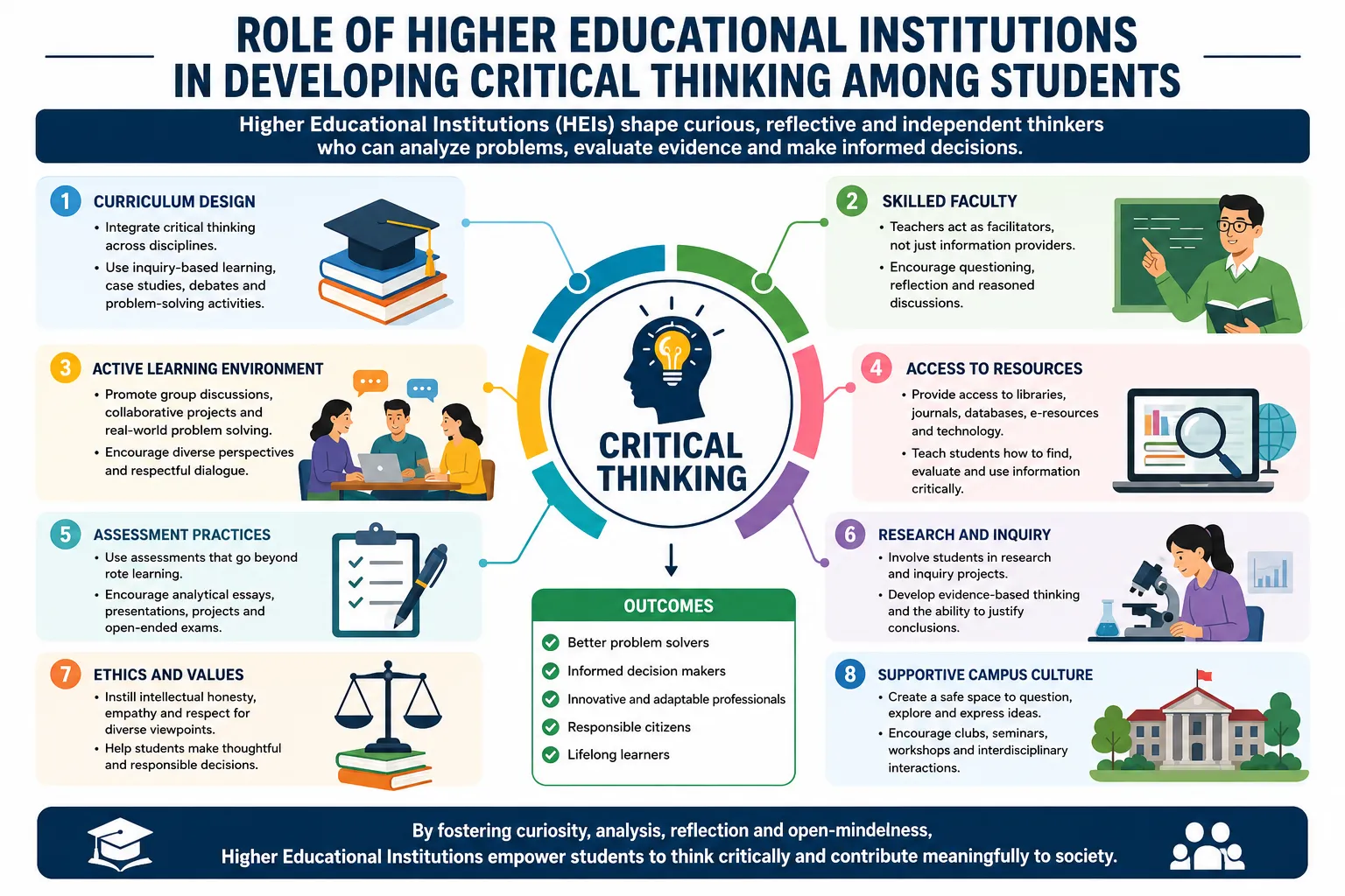 Role of Higher Educational Institutions   in Developing Critical Thinking Among Students