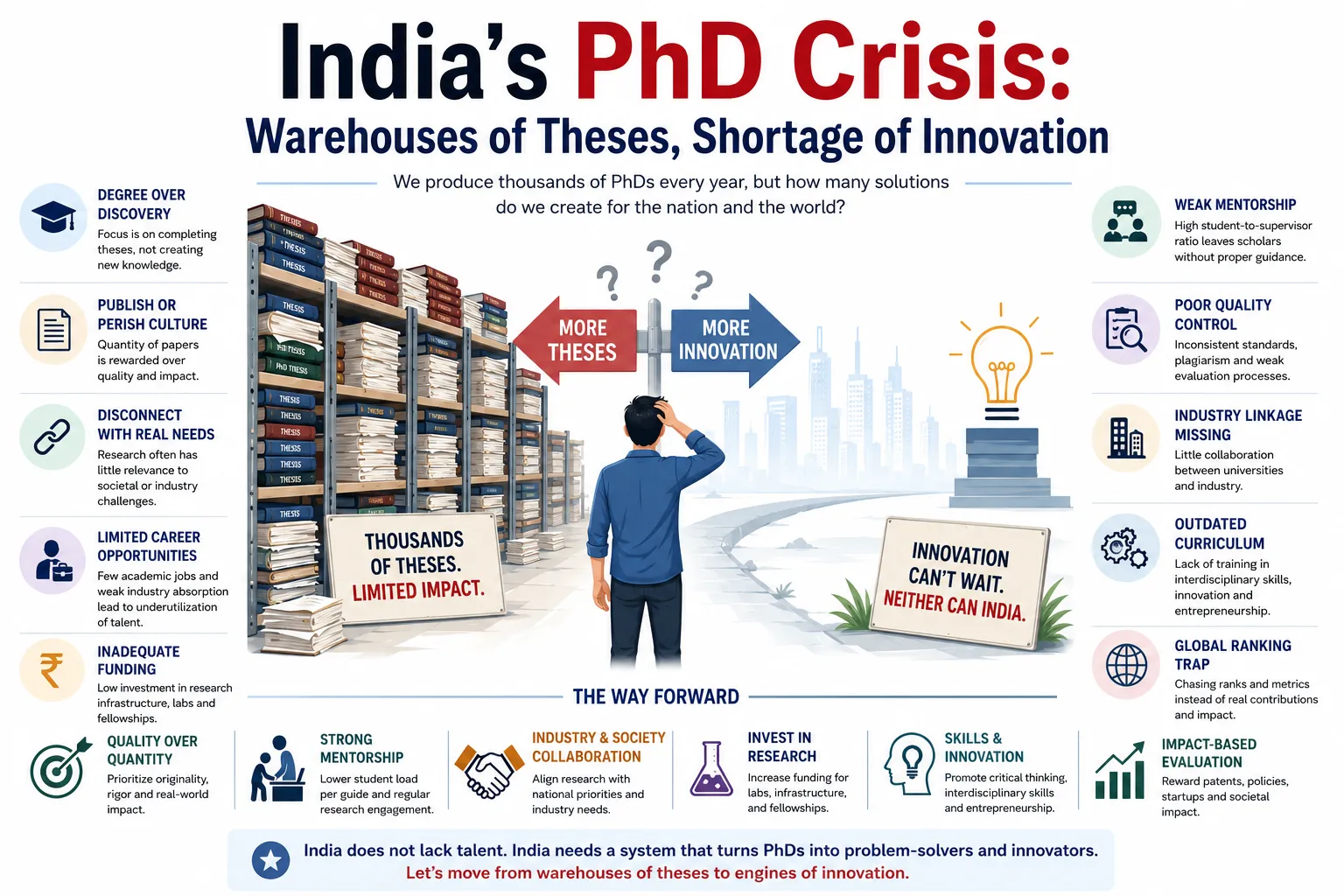 India's PhD Crisis:  Warehouses of thesis's, Shortage of Innovation