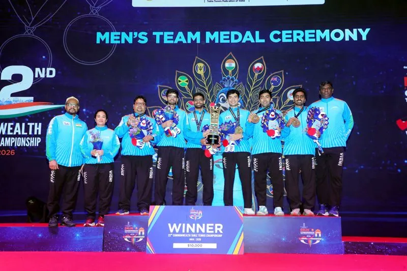 India sweep men's, women's team titles at Commonwealth TT Championships