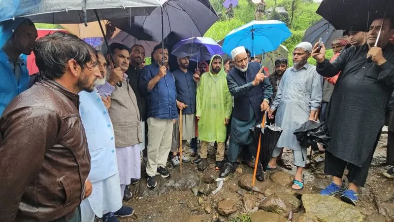Javed Rana visits flash flood hit village in Surankote