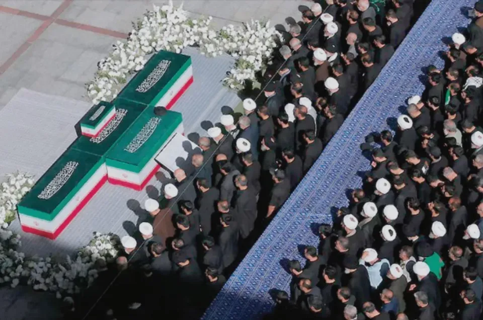 Iran’s top officials attend prayer for the late Supreme Leader Ayatollah Ali Khamenei