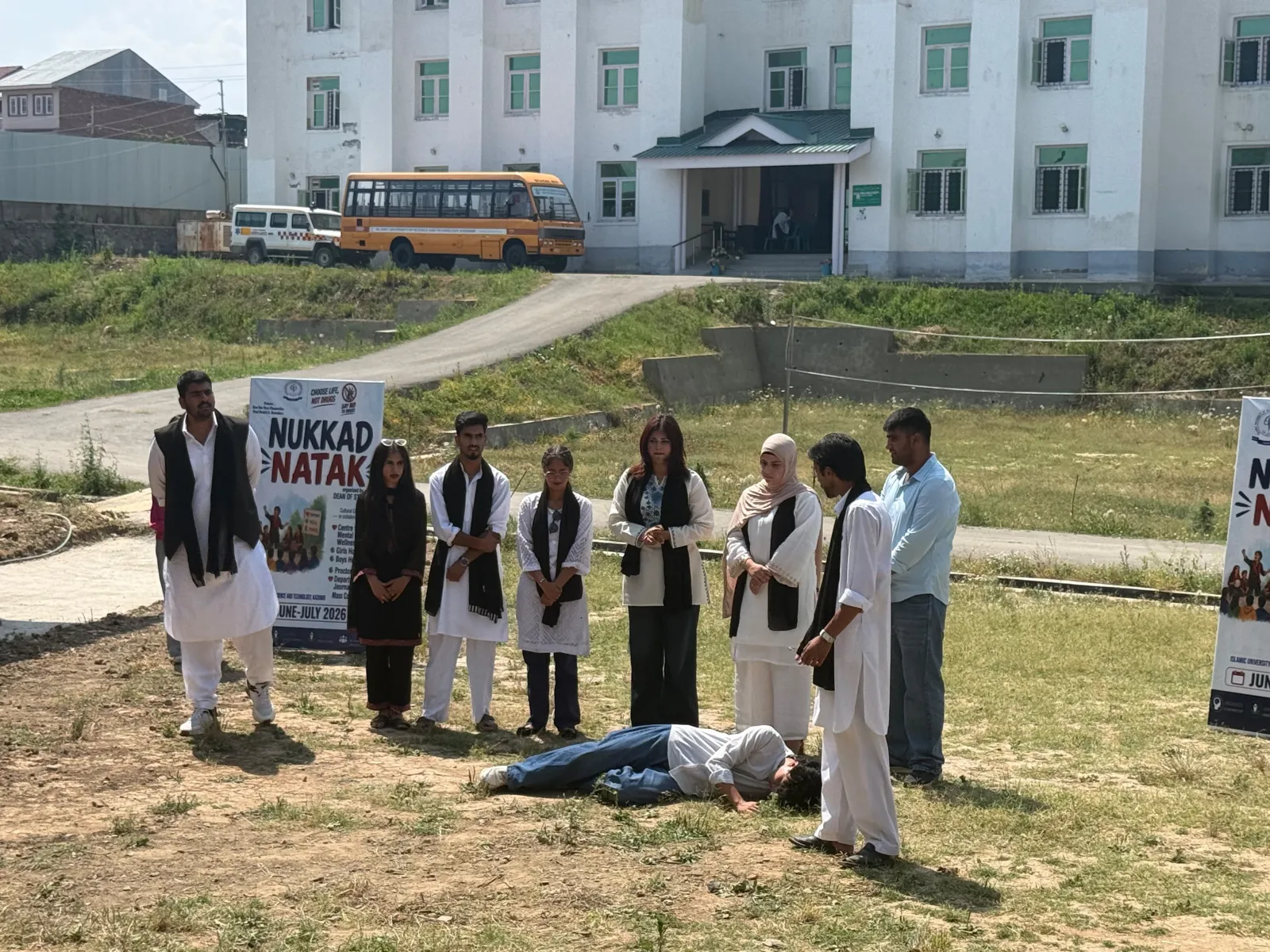 Nukkad Natak performed at Chahari Sharif under IUST's Nasha Mukt Abhiyaan