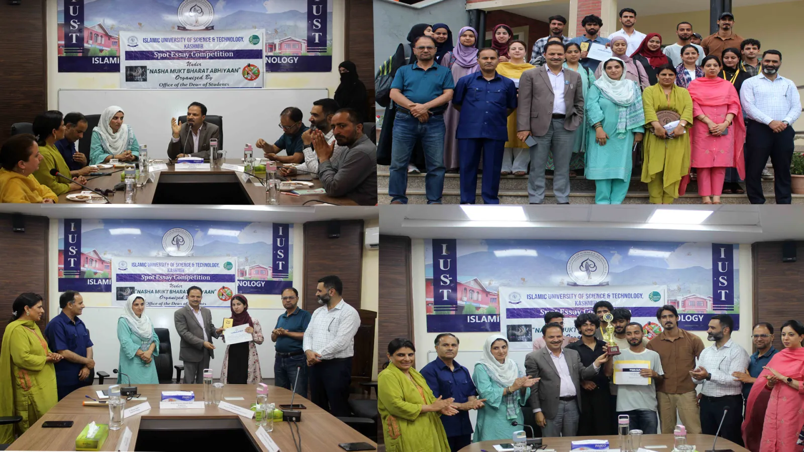 IUST felicitates winners of Nasha Mukt Spot Essay Competition and Spectrum-2026 Achievers