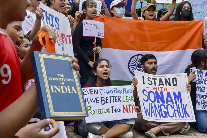 Protests in New York, San Jose in support of Wangchuk