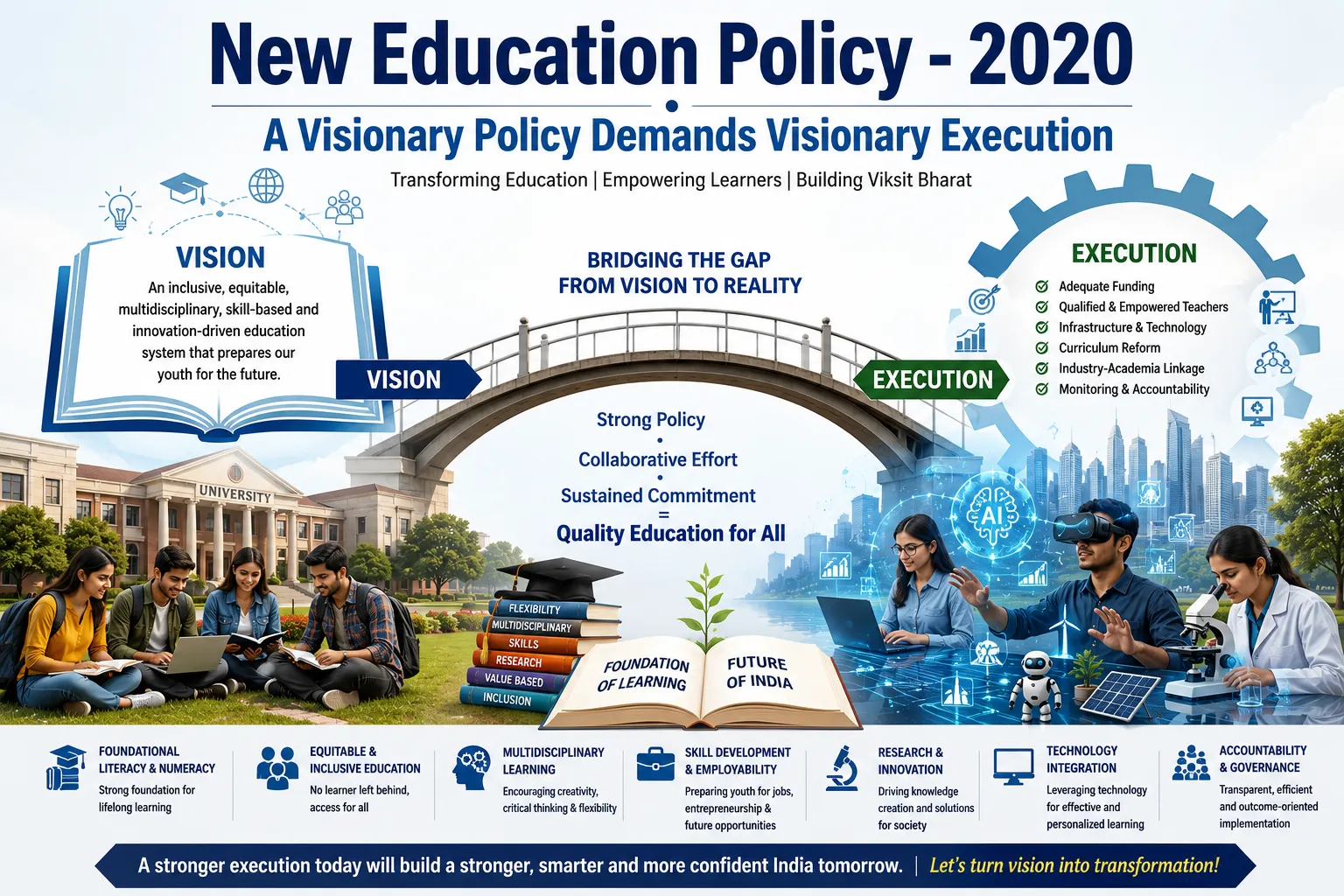 New Education Policy - 2020  A Visionary Policy Demands Visionary Execution