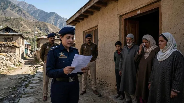 Police in Jammu and Kashmir carry out court directive targeting a fugitive terror facilitator linked to UAPA offenses