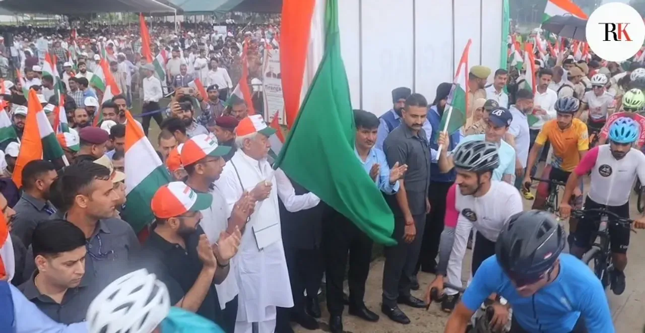 LG Sinha flags off Tiranga Rally in Srinagar; Dy CM emphasizes "countless sacrifices" for national flag