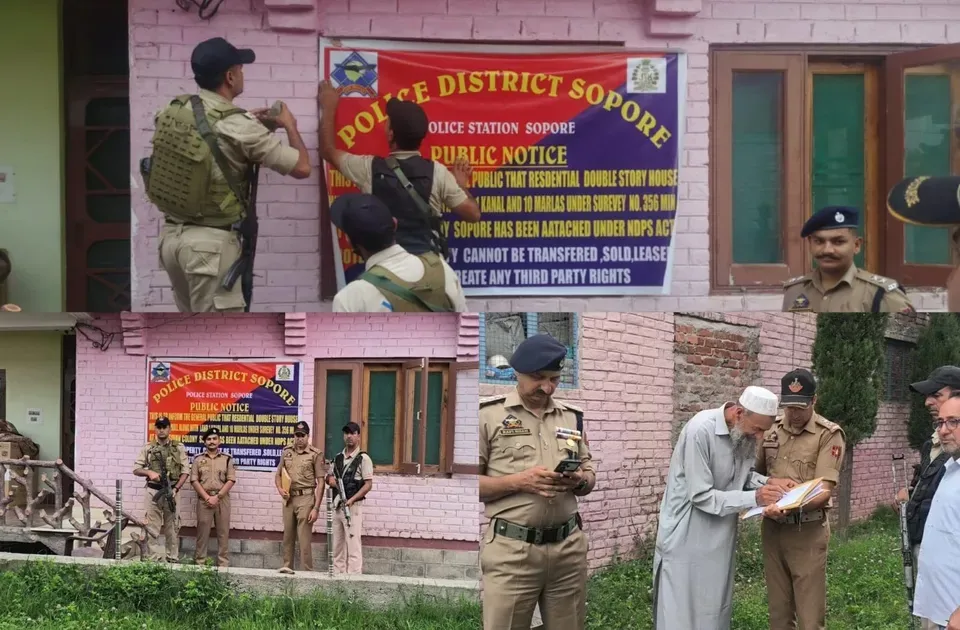 Police attach property of absconding drug peddler under NDPS Act in Sopore