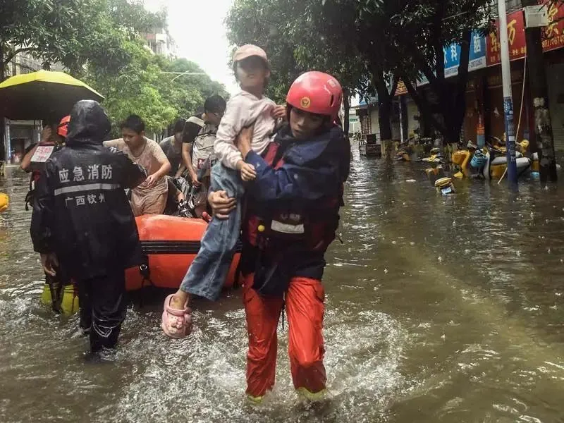 Southern Chinese region reels from floods, destruction from remnants of tropical storm